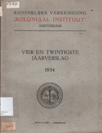 VIER EN TWINTIGSTE JAARVERSLAG 1934