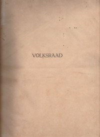 VOLKSRAAD ZITTINGSJAAR 1937 - 1938