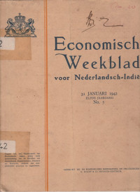 ECONOMISCH WEEKBLAD VOOR NEDERLANDSCH-INDIE, 31 JANUARI 1942, ELFDE JAARGANG NO. 5